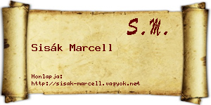 Sisák Marcell névjegykártya