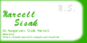 marcell sisak business card